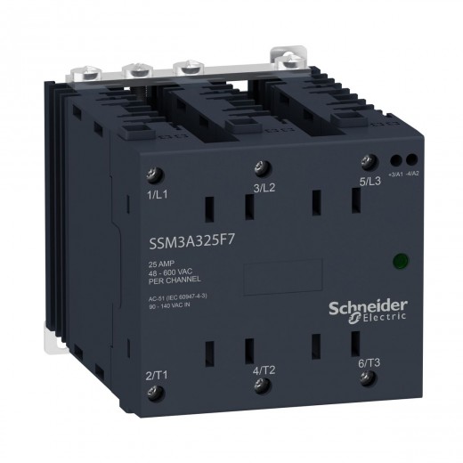 SSM3A325BD - Harmony - relais statique - rail DIN - entrée 4-32Vcc/sortie 48-600Vca - 25A