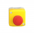 XALK178E - Harmony XALD, XALK, Pupitre de commande, plastique, jaune, 1 bouton poussoir coup de poing rouge Ø40, arrêt d'urgence tourner pour débloquer, 1NO + 1 NF, sans marquage - Schneider Electric - 6