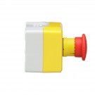 XALK178 - Station de commande, Harmony XALD, XALK, plastique, couvercle jaune, 1 bouton coup de poing rouge 40mm, tourner pour débloquer, 1NC - Schneider Electric - 1